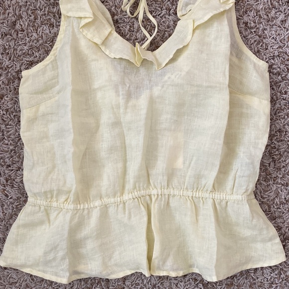 Anthropologie Cloth & Stone linen peplum tank NWT - Picture 5 of 7